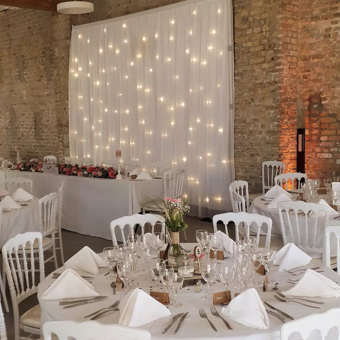 Rideau à leds dans la Grange